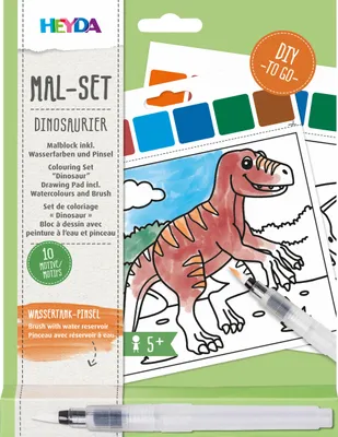 Produktbild von HEYDA Wasserfarben-Malset "Dinosaurier" 10 Motive