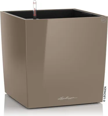 Zdjęcie produktu dla LECHUZA CUBE 40, Sadzarka w doniczce, Wolnostojący, Polipropylen (PP), Brązowy, Wewnętrzna, Czarny