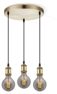 Produktbild von Home Sweet Home Hängeleuchte Vintage rund - 3L G125 - dimmbar E27 Rauch