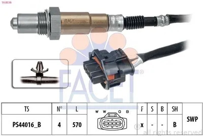 Produktbild von FACET Lambdasonde für OPEL ZAFIRA B (A05) nach-Kat Beheizt Planarsonde 570mm 10.8538