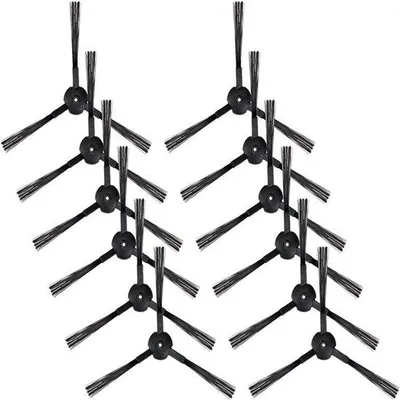 Productafbeelding van Vervangende zijborstelset voor robotstofzuigers, 12 stuks, staal, wit, universeel.