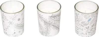 Produktbild von Duftkerzen mit Weihnachtsmotiv, Ø 5 cm, 3er-Set