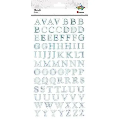 Image de Autocollants alphabet argentés 85pcs.