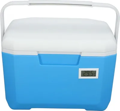 Produktbild von Isolierter Tragbarer Kühler, 6-Liter-Festkühler mit Eisspeicher und Robustem Griff, Auslaufsichere, Isolierte Tragbare Eistruhe für Outdoor-Camping, Strand, Picknick,