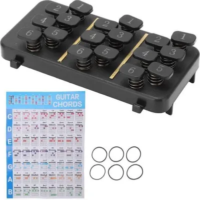 Produktbild von Pwshymi Gitarrenakkordwechsler, Gitarrenakkord-Änderungswerkzeug-Set, Gitarrenmusik-Lernsystem