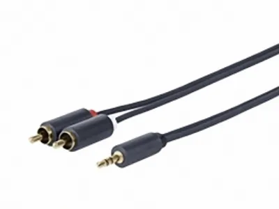Produktbild von Vivolink PROMJRCA1.5, 3.5mm, Männlich, 2 x RCA, Männlich, 1,5 m, Schwarz