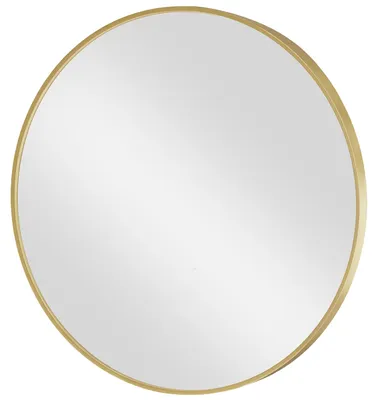 Produktbild von SONGMICS Wandspiegel, Spiegel rund, Metallrahmen, 80 cm d, für Bad, Wohnzimmer, Schlafzimmer, Flur, gold