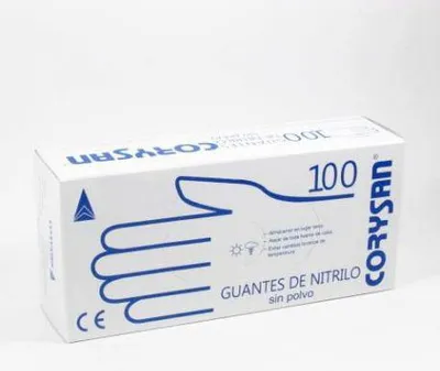 Productafbeelding van Corysan Nitril-handschoenen, maat S, verpakking van 100 stuks, poedervrij