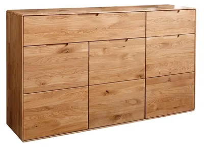 Produktbild von Sideboard - 149 x 91 cm - 3 Türen - 2 Schubladen - Wildeiche massiv geölt