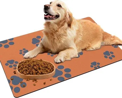 Image de Tapis pour chien et chat - 40 x 60 cm - antidérapant - ultra-absorbant - lavable - en silicone.