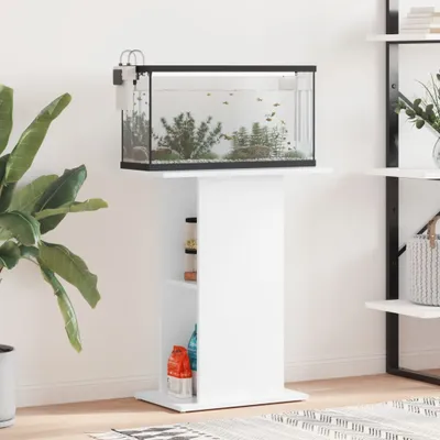 Produktbild von Möbel Aquariumständer Hochglanz-Weiß 60,5x36x72,5 cm Holzwerkstoff - Sonstiges Aquarienzubehör 833641