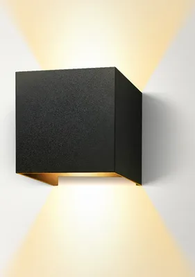 Produktbild von 7MAGIC 1 Stücke Wandleuchte Innen Aussen, 12W LED IP65 Wasserdichte Wandlampe Modern, Wandbeleuchtung mit Einstellbar Abstrahlwinkel Außenwandleuchte 3000K Warmweiß Außenlamp, schwarz