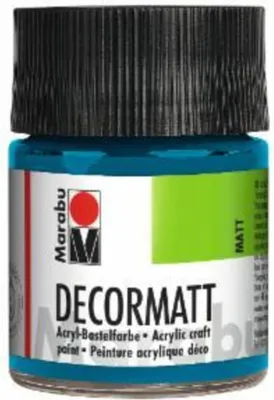 Image de Marabu 1401 05 056 Decormatt Acryl, Cyan 056, 50 ml