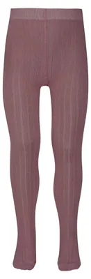 Produktbild von Rib Kinderstrumpfhose aus Baumwolle – Dusty Rose – 80-86