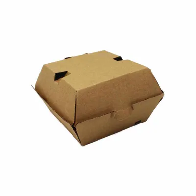 Produktbild von Hamburgerbox, Wellpappe, braun, 11,5x11,5x9cm