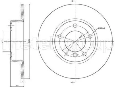 Produktbild von 2x METELLI Bremsscheibe 23-0227C für BMW 3 Limousine (E36) 3 Coupe (E36) 51 5mm