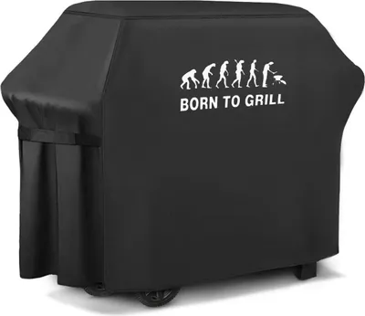 Produktbild von Deluxe Grillabdeckung, Schwarz, M 145x118x60 cm – Wasserdichter BBQ Schutz – Born to Grill [084]