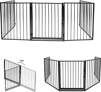 Produktbild von Jopassy Kaminschutzgitter Baby Kinderschutzgitter Schutzgitter Ofen Absperrgitter Vormontiert ca. 300cm x 76cm Türschutzgitter
