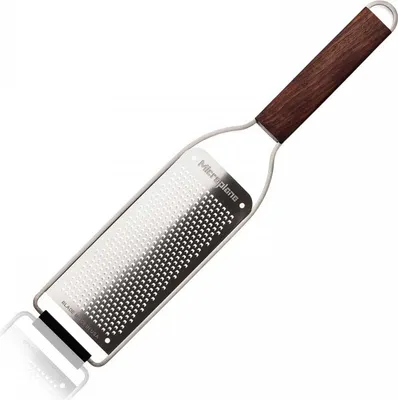 Produktbild von Microplane - Fein - Master Serie, Flache Reibe, Edelstahl, Holz, Edelstahl, Hängeschlaufe, 100 mm, 40 mm
