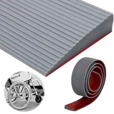 Immagine prodotto di Omgoods - Rampa in PVC per sedie a rotelle, con superficie antiscivolo