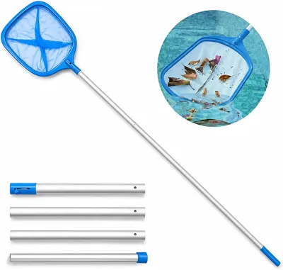Obrázok produktu pre Bazénová sieťka 150 cm, teleskopická tyč, jemné oka, čistenie bazéna