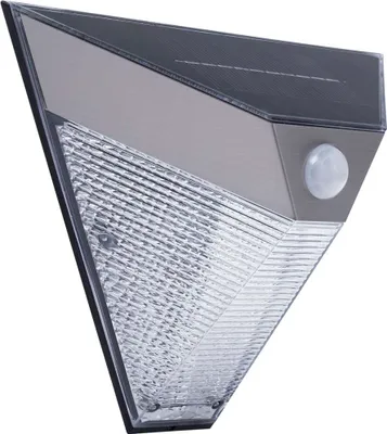 Produktbild von Smartwares 10.045.86 Außenbereich Solarwandleuchte 5000.703, Wandbeleuchtung für den Außenbereich, Edelstahl, Kunststoff, Edelstahl, IP43, Straße, Wandmontage