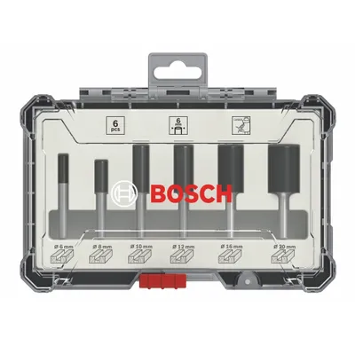 Immagine prodotto di Bosch - Testa di taglio - per legno tenero, legno duro - 6 pezzi - 6 mm, 8 mm, 10 mm, 12 mm, 16 mm, 20 mm - cilindrica - lunghezza: 54 mm, 50 mm, 60 mm (2607017465)
