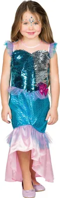 Produktbild von Meerjungfrau Kostüm Nixe Kleid mit Wendepailletten für Kinder