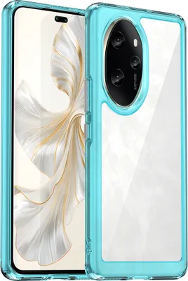 Produktbild von Schutzhülle für Honor 100 Pro Klar Rückseite Stoßfeste TPU Silikon Bumper Hülle Hellblau