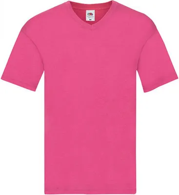 Produktbild von Fruit of the Loom 61-426-0 | Herren Original V-Neck T - Farbe: Fuchsia - Größe: XL