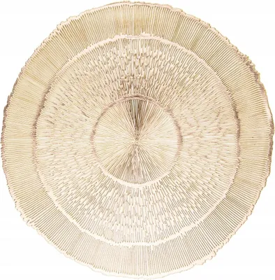 Produktbild von Rundes Tischset Platzset Gold 38 cm, Kunststoff Untersetzer mit Strahlenmuster, 1 Stück