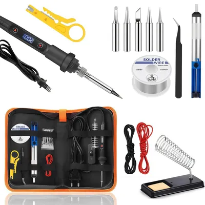 Image de Kit de fer à souder professionnel de 80 W avec température réglable et écran LCD
