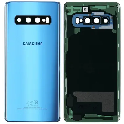 Produktbild von Samsung Galaxy S10 (SM-G973F) Backcover + Kameraglas + Kleber, Blau