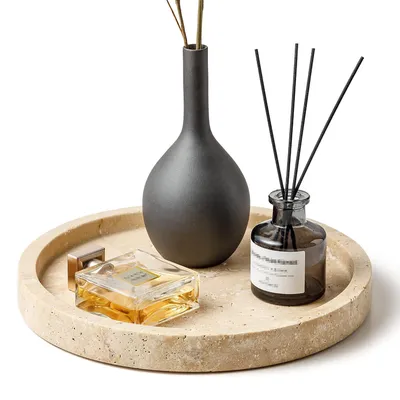 Image de Organisateur en marbre naturel pour cosmétiques et bijoux