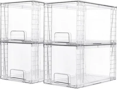 Image de Tiroirs empilables - Organiser et ranger - 4 pièces - Blanc