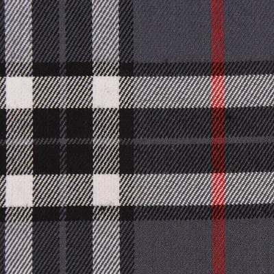 Produktbild von Bekleidungsstoff Meterware kariert grau rot weiß schwarz