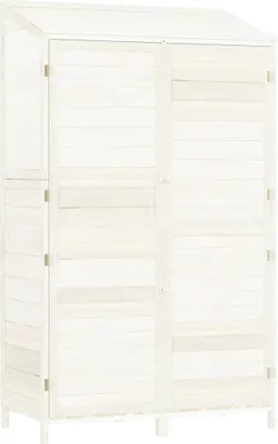 Immagine prodotto di vidaXL Capanno per attrezzi bianco 102x52x174,5 cm in legno di abete massiccio