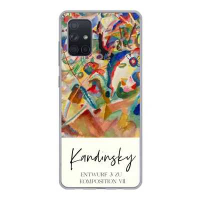 Produktbild von MuchoWow® Handyhülle Schutzhülle Hülle für Samsung Galaxy A51 Entwurf 3 zu komposition VII - Kandinsky - Alte Meister Silikon Softcase Handy Hülle - Schutzabdeckung