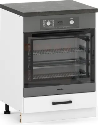 Produktbild von ULWEHOME | Backofen-Unterschrank 60 cm Weiß matt, Küchenunterschrank für Backofeneinbau, Küchenschrank stehend, ohne Gerät