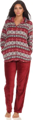 Produktbild von Kuscheliger Damen Hausanzug aus  in tollem Norweger Design - 291 216 97 959 ; rot , 36/38
