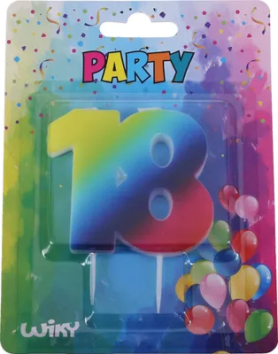 Immagine prodotto di Candela numero 18 Arcobaleno