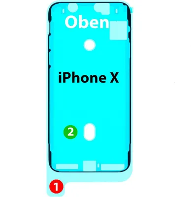 Produktbild von Klebefolie Display für Apple iPhone X Klebepad Kleberahmen Klebestreifen, Display Rahmen Kleber