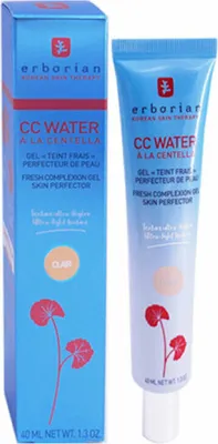 Produktbild von Erborian CC Water, CC Creme, 40 ml, Licht, Frauen, Jeder Hauttyp, Anti-Mitesser, Illuminating, gleicht Imperfektionen aus, Feuchtigkeitsspendend, Aufpolsterung