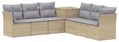 Zdjęcie produktu dla Zestaw Sof 7 pcs Beżowy i jasnoszary