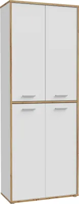 Produktbild von Furniture24 Aktenschrank Mit 4 Türen Weiß/Artisan Keflavik Kflr822-C881 Hochschrank Von Forte