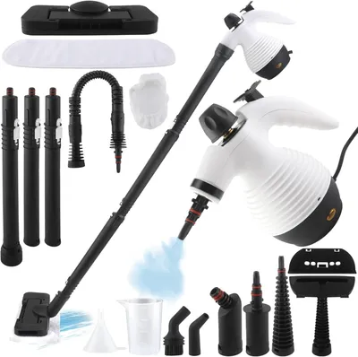 Produktbild von 2 in 1 Dampfreiniger,1050W Handheld -Dampfreiniger, 350ml Dampfreiniger sofa,Dampfreiniger boden mit 16 Zubehör, Multifunktional Dampfreiniger