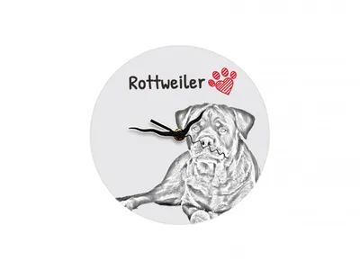 Obrázek produktu pro Rotvajler hodiny s fotografií psa Art-Dog