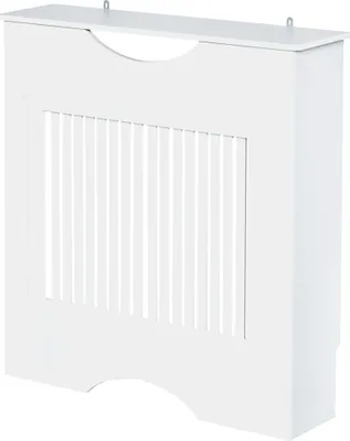 Produktbild von HOMCOM Heizkörperabdeckung 78x19x82 cm, moderne MDF-Heizkörperabdeckung mit Fachlast 10 kg und Kippschutz für Wohnzimmer, Schlafzimmer, weiß