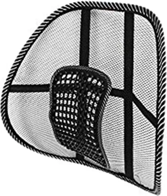 Immagine prodotto di Cuscino massaggiante per auto con ventilazione - Supporto lombare ergonomico per tutti i veicoli (rete traspirante, universale per seggiolini auto)