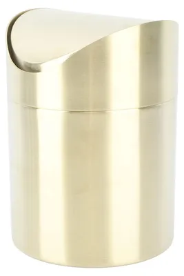 Produktbild von Omgoods - Mini-Mülleimer - Edelstahl - Abfallbehälter für die Arbeitsfläche - Kompakt - Leicht - 16,8 x 12 cm - Anti-Fingerabdruck - Mülleimer